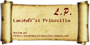 Laczházi Priszcilla névjegykártya